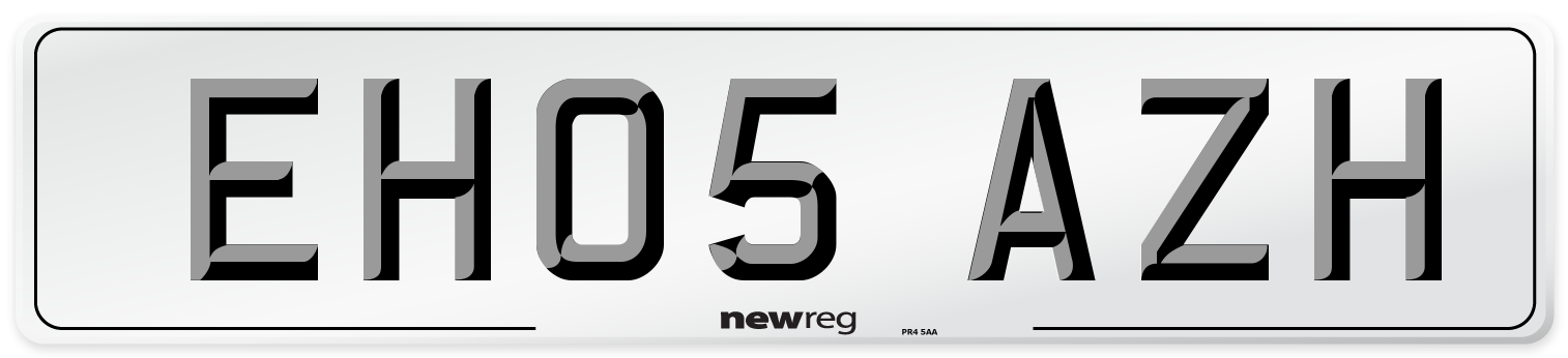 EH05 AZH Number Plate from New Reg